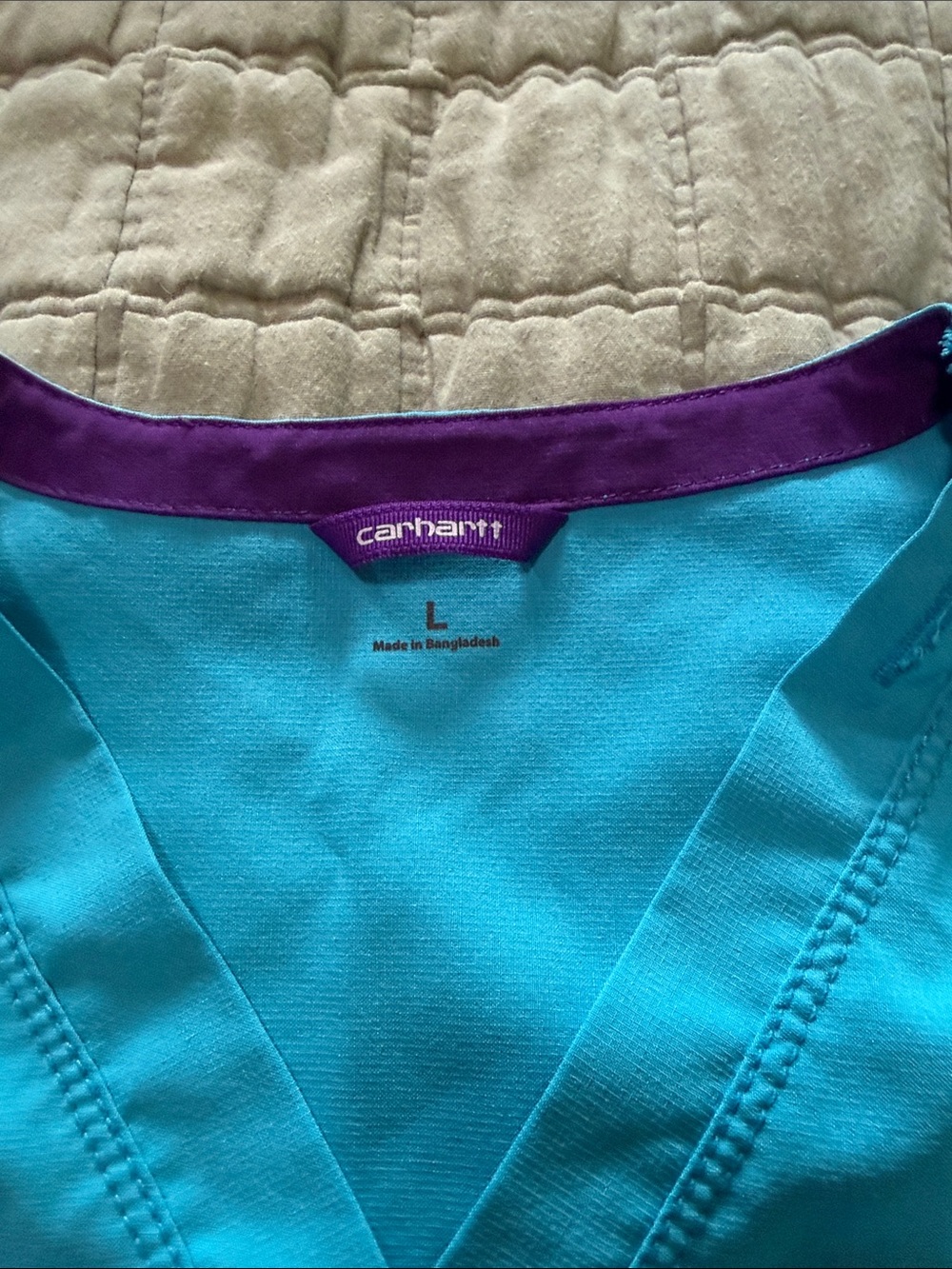 Carhartt Women's Scrub Tops in Black, Turquoise, Teal, Gray - Picture 7 of 10